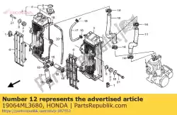 Ici, vous pouvez commander le tuyau c, eau auprès de Honda , avec le numéro de pièce 19064ML3680: