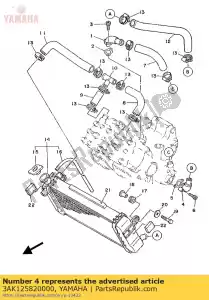 Yamaha 3AK125820000 junta, manguera 2 - Lado inferior