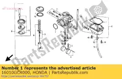 Qui puoi ordinare set di guarnizioni da Honda , con numero parte 16010GCR000: