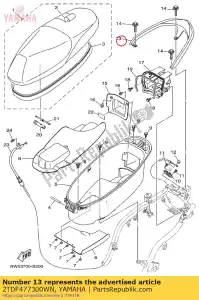 yamaha 2TDF477300WN alça, assento cis para dnmb, drmk - Lado inferior