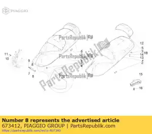 Piaggio Group 673412 flat washer - Bottom side