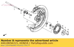 spaak set a, fr. (229,5 mm) (buiten) van Honda, met onderdeel nummer 44610KS6315, bestel je hier online: