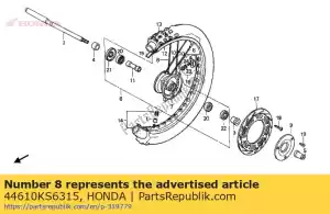 honda 44610KS6315 spaak set a, fr. (229,5 mm) (buiten) - Onderkant