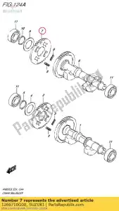 Suzuki 1266710G00 engrenagem, manivela - Lado inferior