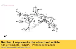 Ici, vous pouvez commander le aucune description disponible pour le moment auprès de Honda , avec le numéro de pièce 43157MCS610: