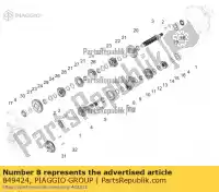 849424, Piaggio Group, Rondelle de dégagement aprilia moto-guzzi  caponord dorsoduro ksua0 rs 660 abs (apac) shiver tuono 660 (apac) v zd4kb000 zd4kbu00 zd4kh000 zd4kh001 zd4khu00 zd4khu01 zd4ksa00, zd4kvh, zd4ksg zd4ksue0 zd4rab00, zd4rad00 zd4rag00 zd4sm000, zd4sma00, zd4smc00, zd4smc01 zd4tv000, z, Nouveau