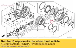 Ici, vous pouvez commander le cover sub assy., final ge auprès de Honda , avec le numéro de pièce 41320MCA000: