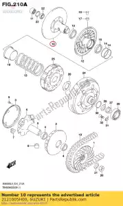 Suzuki 2121005H00 gezicht, vaste schijf - Onderkant