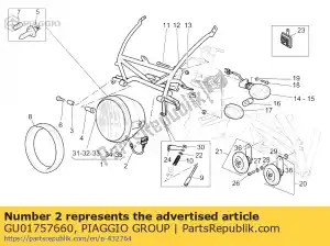 Piaggio Group GU01757660 câblage - La partie au fond