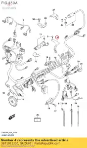 Suzuki 3671012J00 support, fusible b - La partie au fond