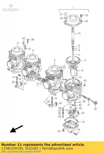 suzuki 1338320C00 needle,jet - Bottom side