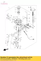 Aqui você pode pedir o válvula, acelerador 1 em Yamaha , com o número da peça 5YT141120000: