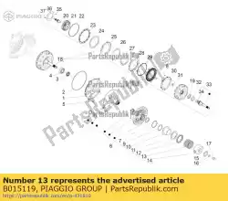 Qui puoi ordinare molla variatore da Piaggio Group , con numero parte B015119: