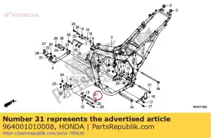 honda 964001010008 tornillo, brida, 10x100 - Lado inferior