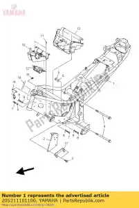 yamaha 20S211101100 marco comp. - Lado inferior