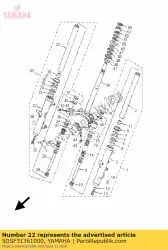 Here you can order the tube, outer (right) from Yamaha, with part number 5DSF31361000: