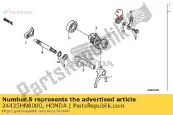 Tutaj możesz zamówić spr?? Yna, blokada b? Bna zmiany biegów od Honda , z numerem części 24435HN8000: