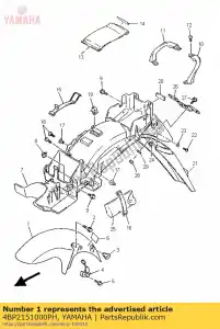 yamaha 4BP2151000PH voorspatbord comp. - Onderkant