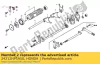 24212HP5A50, Honda, fork, center gearshift honda trx 420 2010 2011, New