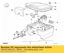 Ici, vous pouvez commander le partie inférieure auprès de BMW , avec le numéro de pièce 46542300242: