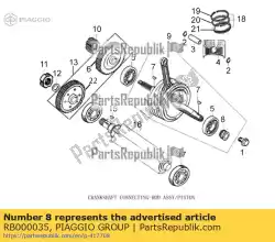 Aquí puede pedir grúa de pie de Piaggio Group , con el número de pieza RB000035: