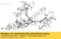 Aqui você pode pedir o cobrir comp., r. Gire sob * nh105 * (nh105 preto fosco (# 15 # 20)) em Honda , com o número da peça 64385MS2670ZD: