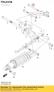 suzuki 0910310198 tornillo - Lado inferior