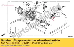 honda 16472MCW000 anel de vedação, injetor - Lado inferior