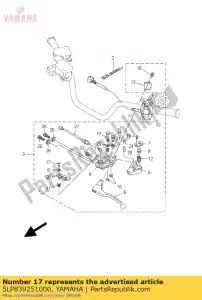 yamaha 5LP839251000 tornillo, palanca de montaje - Lado inferior