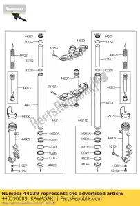 Kawasaki 440390089 houder-vork boven - Onderkant