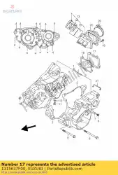 spacer, reed val van Suzuki, met onderdeel nummer 1315637F00, bestel je hier online: