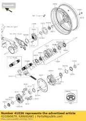 Ici, vous pouvez commander le hub-assy, ?? Rr zx1000nff auprès de Kawasaki , avec le numéro de pièce 410360679: