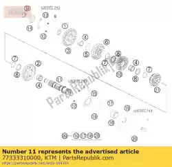 Aqui você pode pedir o contraeixo em KTM , com o número da peça 77333310000: