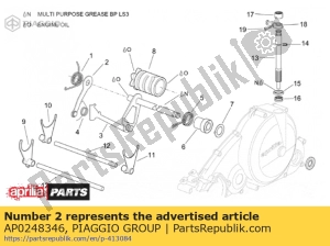 aprilia AP0248346 index assy. lever - Bottom side