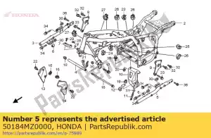 Honda 50184MZ0000 subquadro comp., l. - Lado inferior