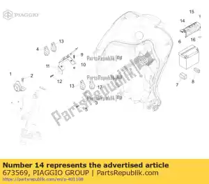 Piaggio Group 673569 batterij hoes - Onderkant