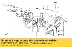 momenteel geen beschrijving beschikbaar van Honda, met onderdeel nummer 45120HN0671, bestel je hier online: