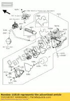 110100197, Kawasaki, filtro-assy-air klx125caf kawasaki d tracker 125 2010 2011, Nuovo