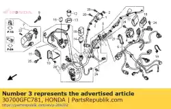 Aqui você pode pedir o cap assy, ?? Ruido su em Honda , com o número da peça 30700GFC781: