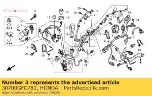 Honda 30700GFC781 cap assy, ??ruido su - Lado inferior