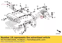 Aqui você pode pedir o parafuso, flange, 8x18 em Honda , com o número da peça 957010801808:
