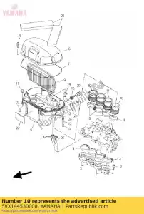 yamaha 5VX144530000 gewricht, luchtfilter 1 - Onderkant