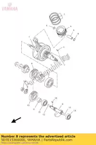 yamaha 5D7E15360000 gear, drive - Bottom side