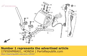 Honda 17950HM8A01 comp. cabo, afogador - Lado inferior