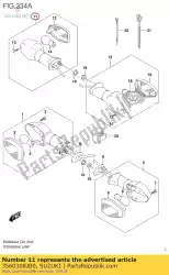 Qui puoi ordinare gruppo lampada posteriore da Suzuki , con numero parte 3560308JB0: