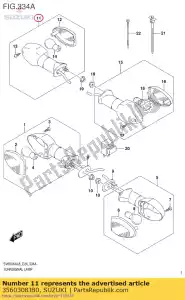 Suzuki 3560308JB0 gruppo lampada posteriore - Il fondo