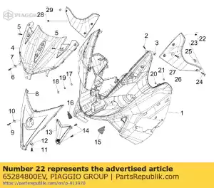 Piaggio Group 65284800EV protezione mano sinistra coperchio - Il fondo