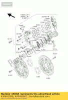 430481096, Kawasaki, pistone pinza kawasaki ZX ninja r 900 9, Nuovo