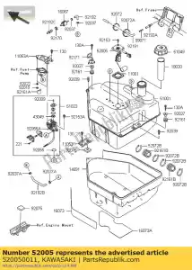 kawasaki 520050011 medidor, combustível kvf750-a1 - Lado inferior