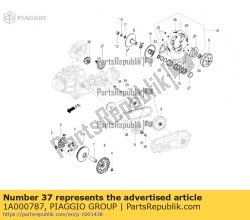 Aprilia 1A000787, Radachse mit u.p., OEM: Aprilia 1A000787